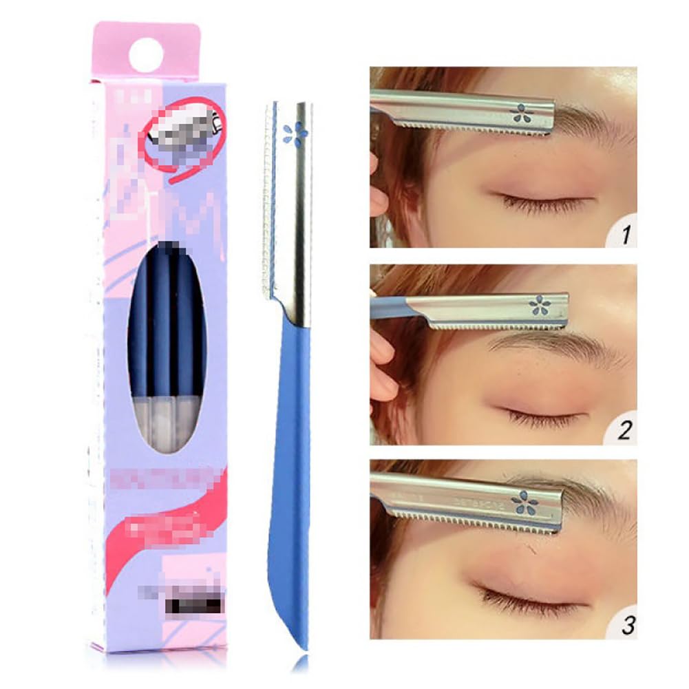 5 Pack Eyebrow Trimmers for Women - Precision Eyebrow Razors, Facial Hair Remover & Eyebrow Shaper Tools for Smooth Skin - Perfect for Eyebrow Shaping, Upper Lip & Peach Fuzz Removal at Home or Travel