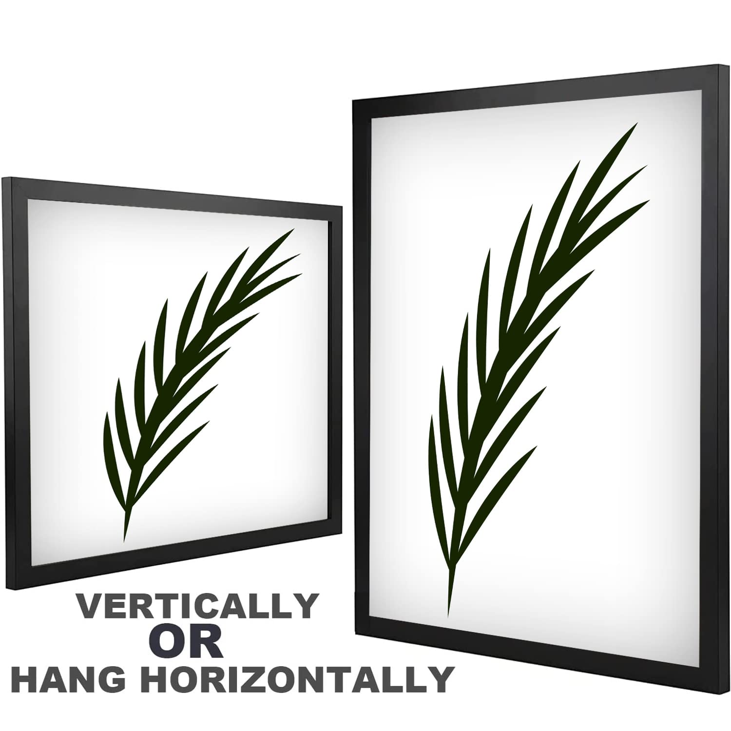 NAOKBOEE 12x14 Inch Black Picture Frame with Shatterproof Plexiglass - Horizontal & Vertical Wall Photo Frame for Living Room, Bedroom & Office Decor