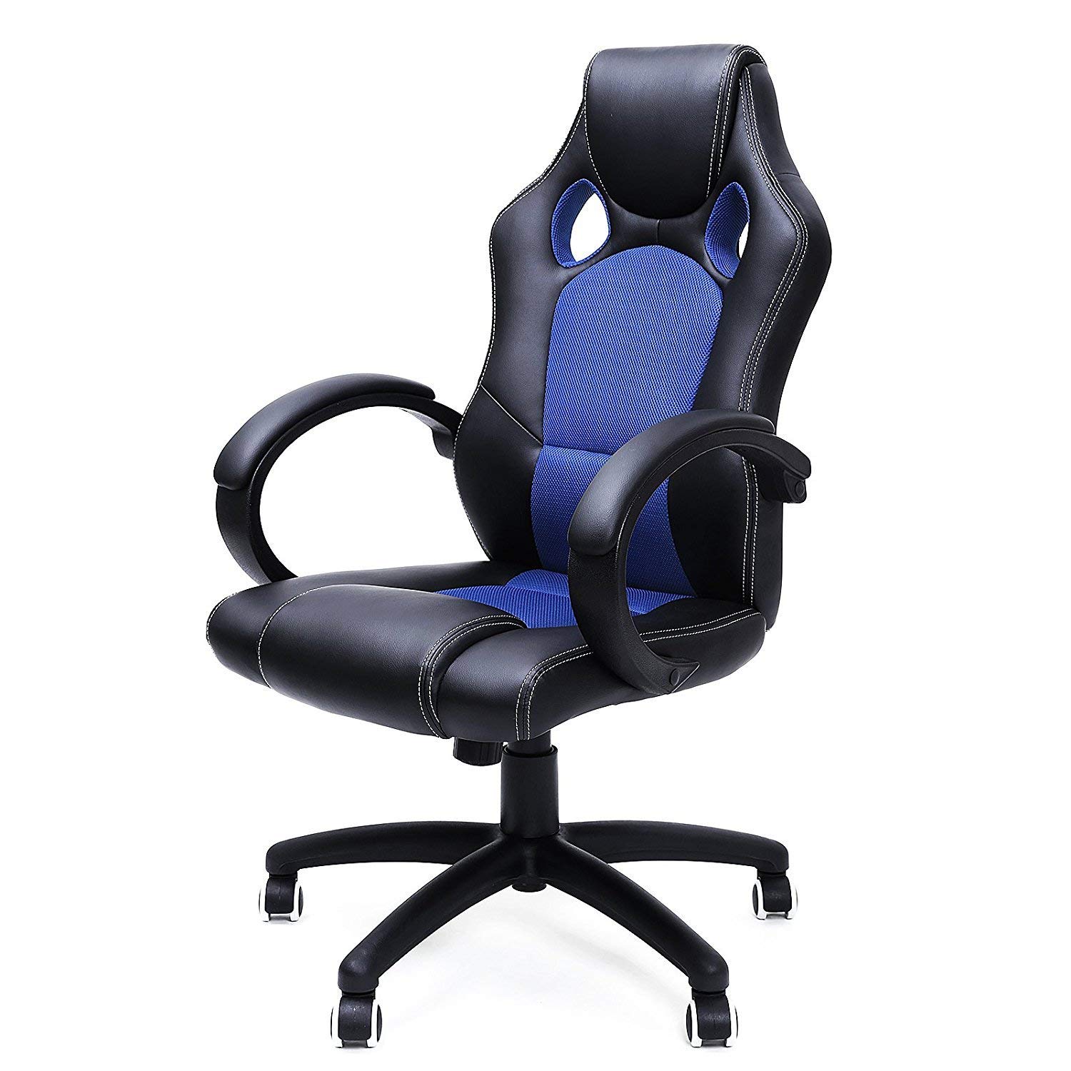 Premium High Back Executive Gaming Chair - Ergonomic Office Chair with Lumbar Support, Adjustable Height & Swivel - Black - Perfect for Home Office, Gaming & Workstations