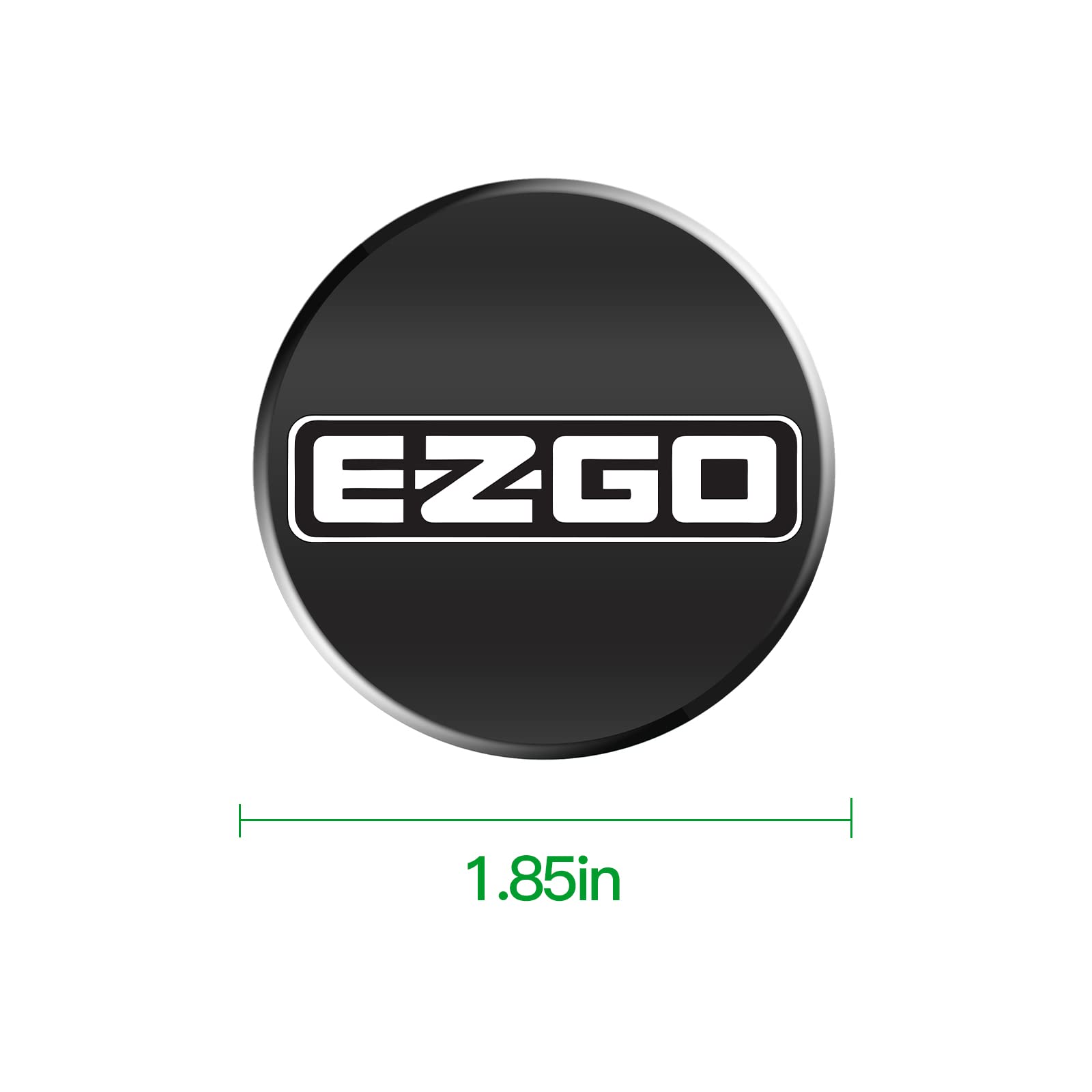 8 Inch Golf Cart Hubcaps for EZGo Golf Buggies - 4-Piece Standard Wheel Rim Cover Set with EZGo Logo Decals - Perfect for Golf Course, Resort & Neighborhood Transportation