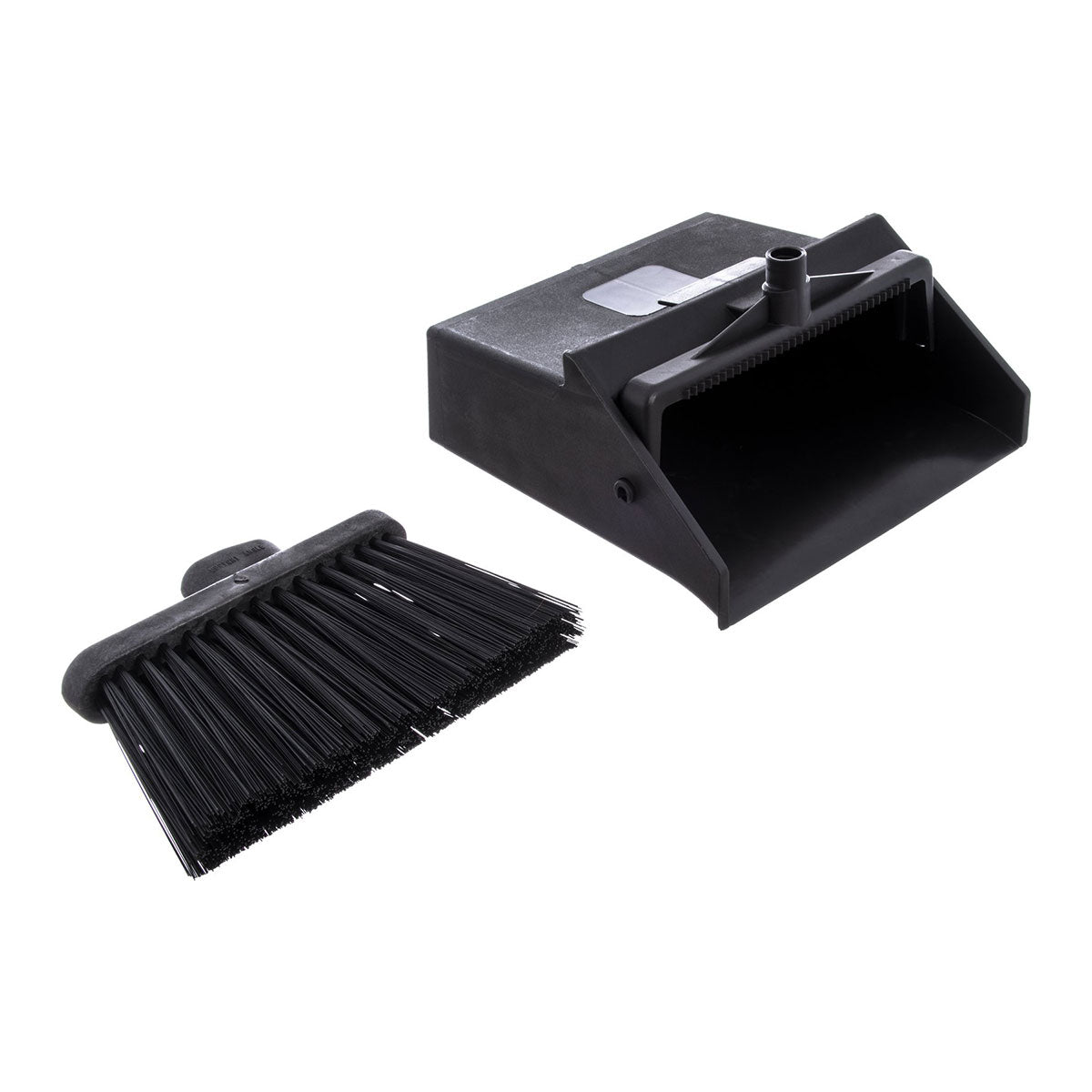 Carlisle 36141503 Duo Pan Lobby Pan & Sweep Broom Combo Set - 36 Inch Black Commercial Cleaning Tools for Floors, Hallways, and Large Areas - Ideal for Hotels, Offices, and Schools