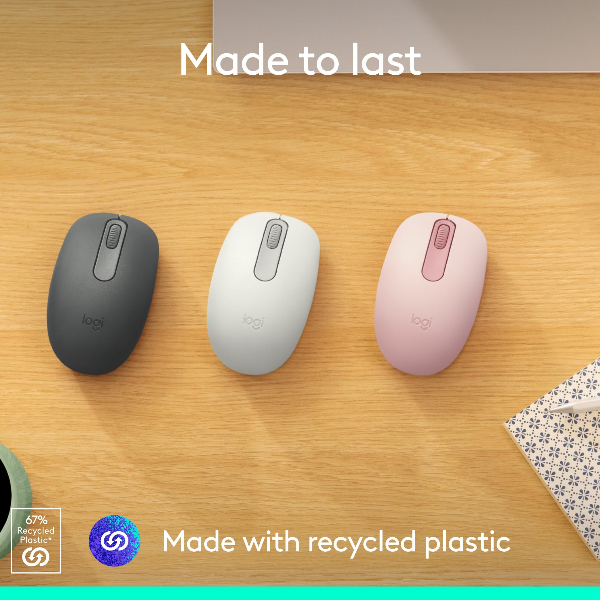 Logitech M196 Bluetooth Wireless Mouse - Compact & Portable for Laptops, Tablets, PC, Mac (Windows/macOS) | 12-Month Battery Life | Smooth Tracking | Graphite | Perfect for Office, Travel & Remote Work