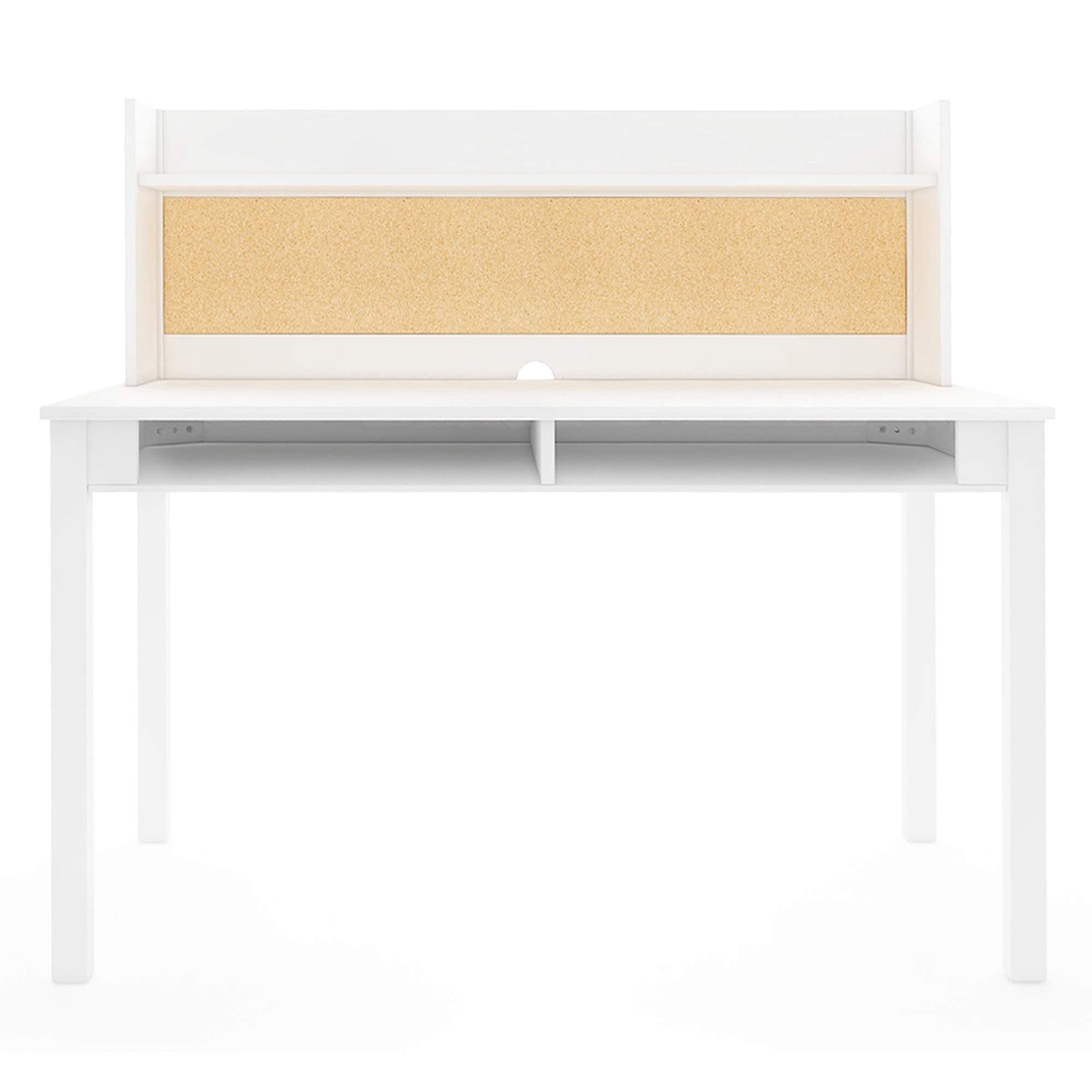 Guidecraft Martha Stewart Kids' Wooden Study Desk with Hutch, Chair & Storage - Cream White | Children's Bedroom Furniture Set with Corkboard for Ages 5-12 | Perfect for Homework, Art Projects & Study Space Organization