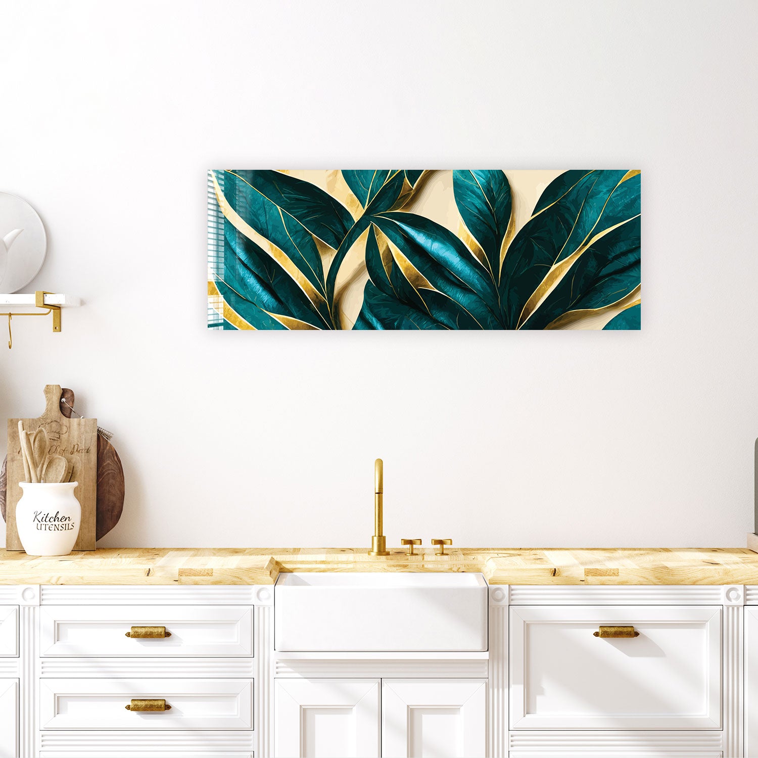 Vivid Leaves Panoramic Wall Art - Stunning Nature-Themed Home Decor for Living Room, Bedroom & Office | Perfect for Modern Interior Design & Gift Giving