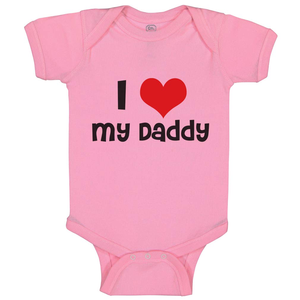 Custom Baby Bodysuit - I Love My Daddy Cute Outfit for Boys & Girls | Father's Day Gift | Soft Cotton Infant Onesie for Newborns & Toddlers - Perfect for Family Photos & Special Occasions