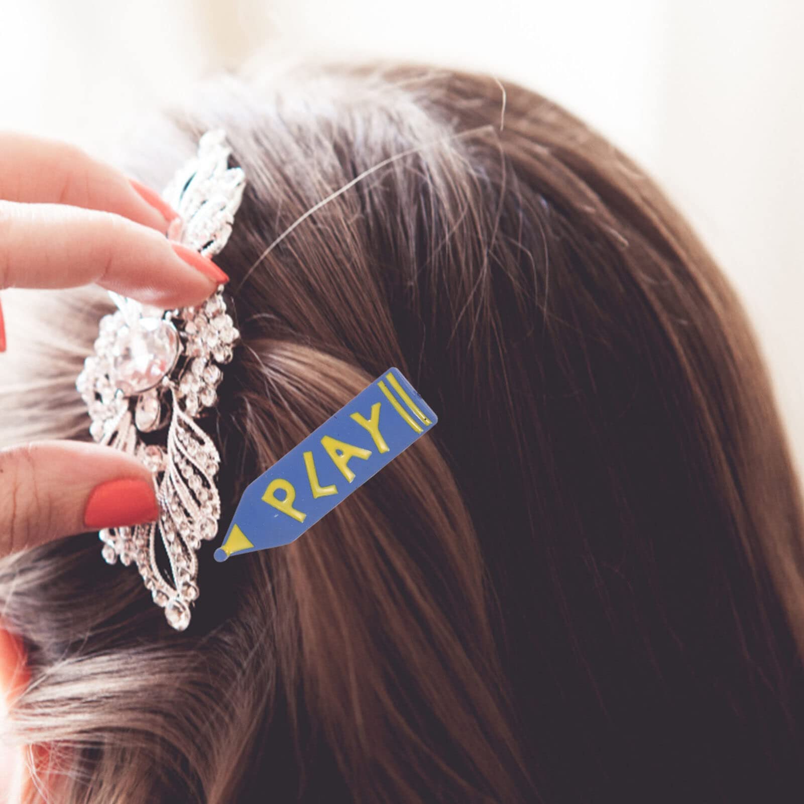 EXCLUZO 8-Piece Hair Clips Set - Cute Pencil Design Teacher Hairpins for Women & Girls - Perfect Back to School Gift & Teacher Appreciation Present - Great for Classroom, Office, and Everyday Hair Accessories