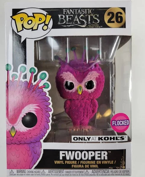 Fantastic Beasts Fwooper Flocked Exclusive #26 Collectible Figure - Harry Potter Merchandise for Fans & Collectors - Perfect for Display, Gifts, and Themed Decorations