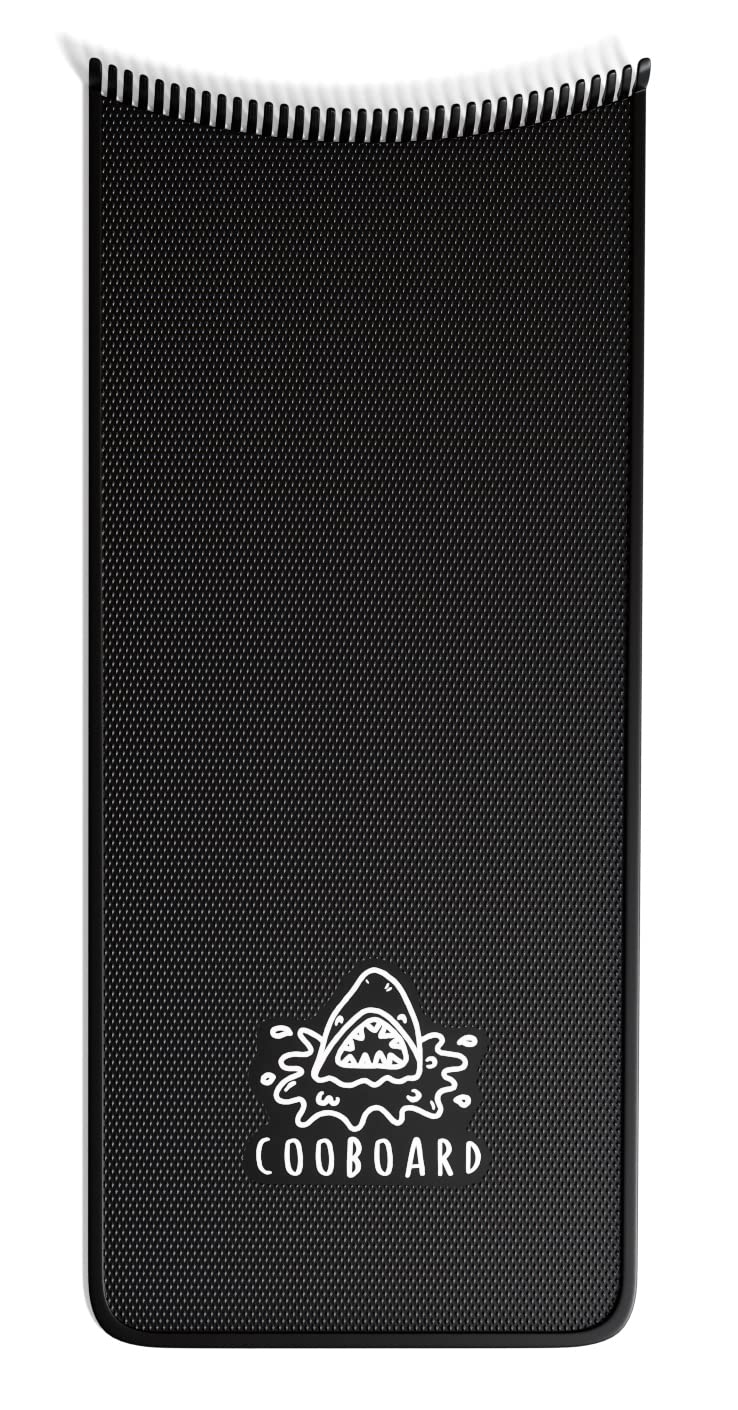 Authentic Cooboard Balayage Board with Teeth | Professional Hair Highlighting Paddle for Salon & Home Use | Durable, Lightweight & Easy to Clean | Perfect for Balayage, Ombre & Foil Highlights (Black)