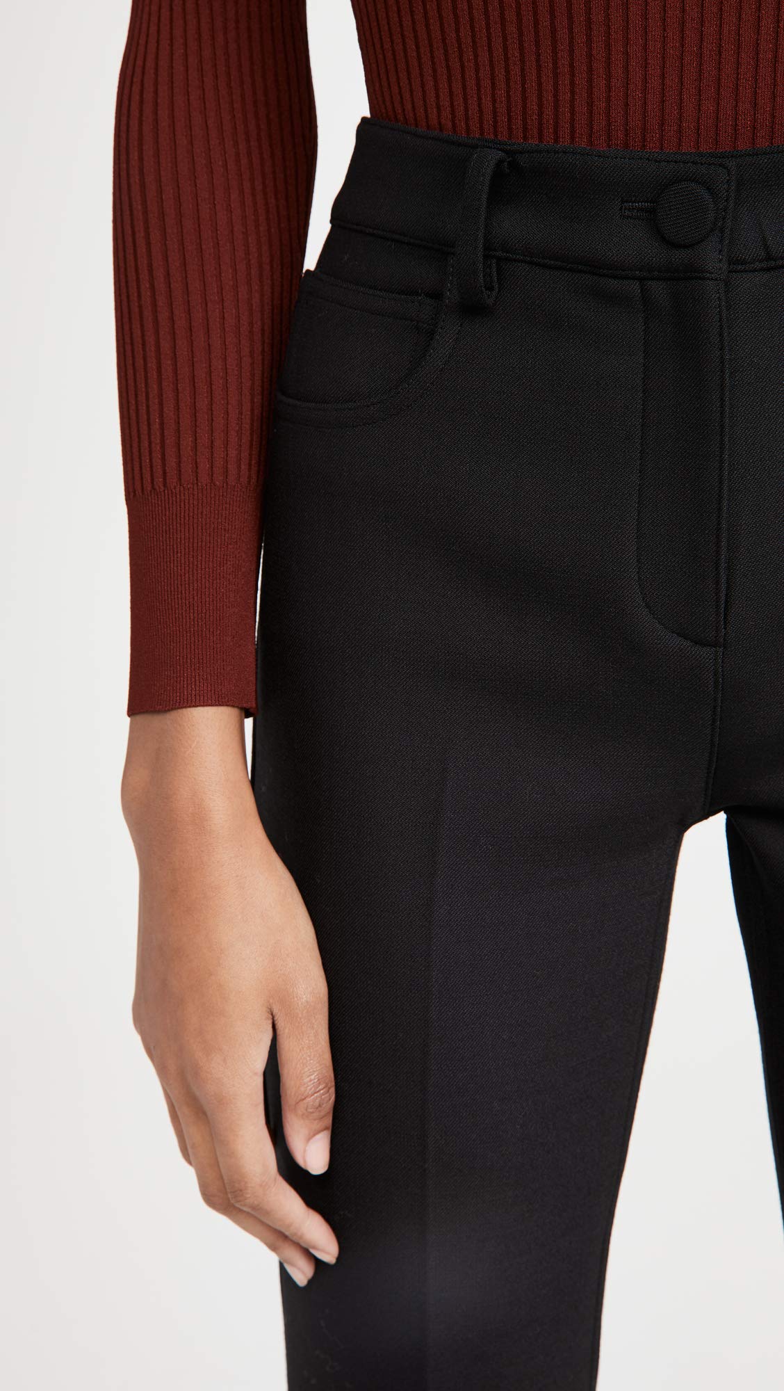 Theory Women's Slim Fit Straight Leg Dress Pants - Black Size 00 | Office Work, Business Casual & Formal Wear