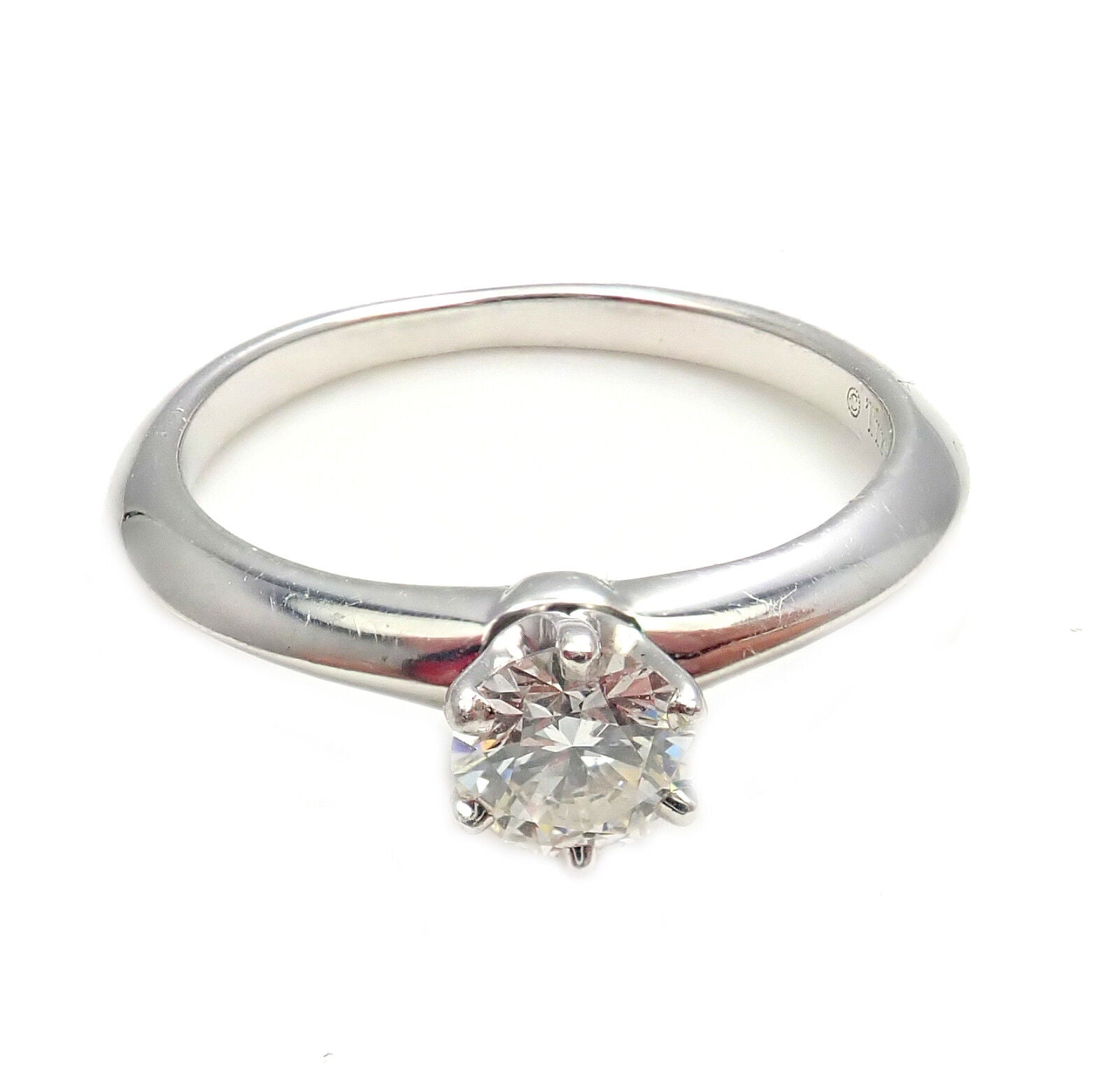 Authentic Tiffany & Co. Platinum 0.31Ct Diamond G/VS1 Engagement Ring with Certificate - Perfect for Proposals, Weddings & Anniversary Gifts