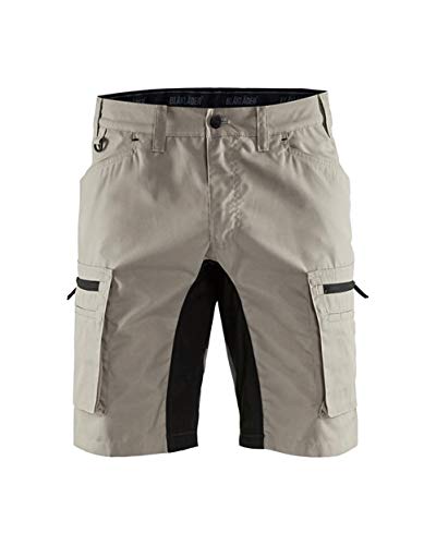 Blaklader 144918452799C50 Stretch Work Shorts - Size C50, Stone Grey/Black - Durable & Comfortable for Construction, Carpentry & Outdoor Work