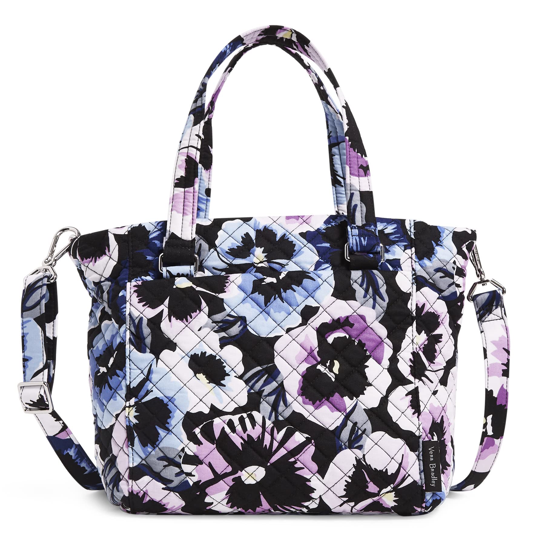 Vera Bradley Cotton Multi-Strap Shoulder Satchel Purse for Women - Lightweight Crossbody Bag with Adjustable Straps, Perfect for Travel, Work & Everyday Use