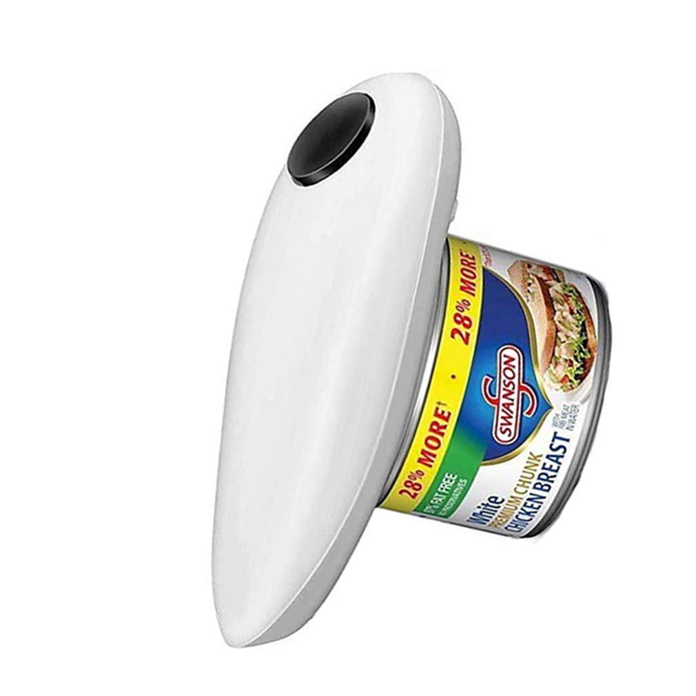 MANQIAN Electric Can Opener with Free Jar Opener - Safe Battery-Powered Handheld Opener for Seniors & Restaurants - Works with Any Size Cans (No Sharp Edges) - Perfect for Kitchen, Camping & Emergency Use