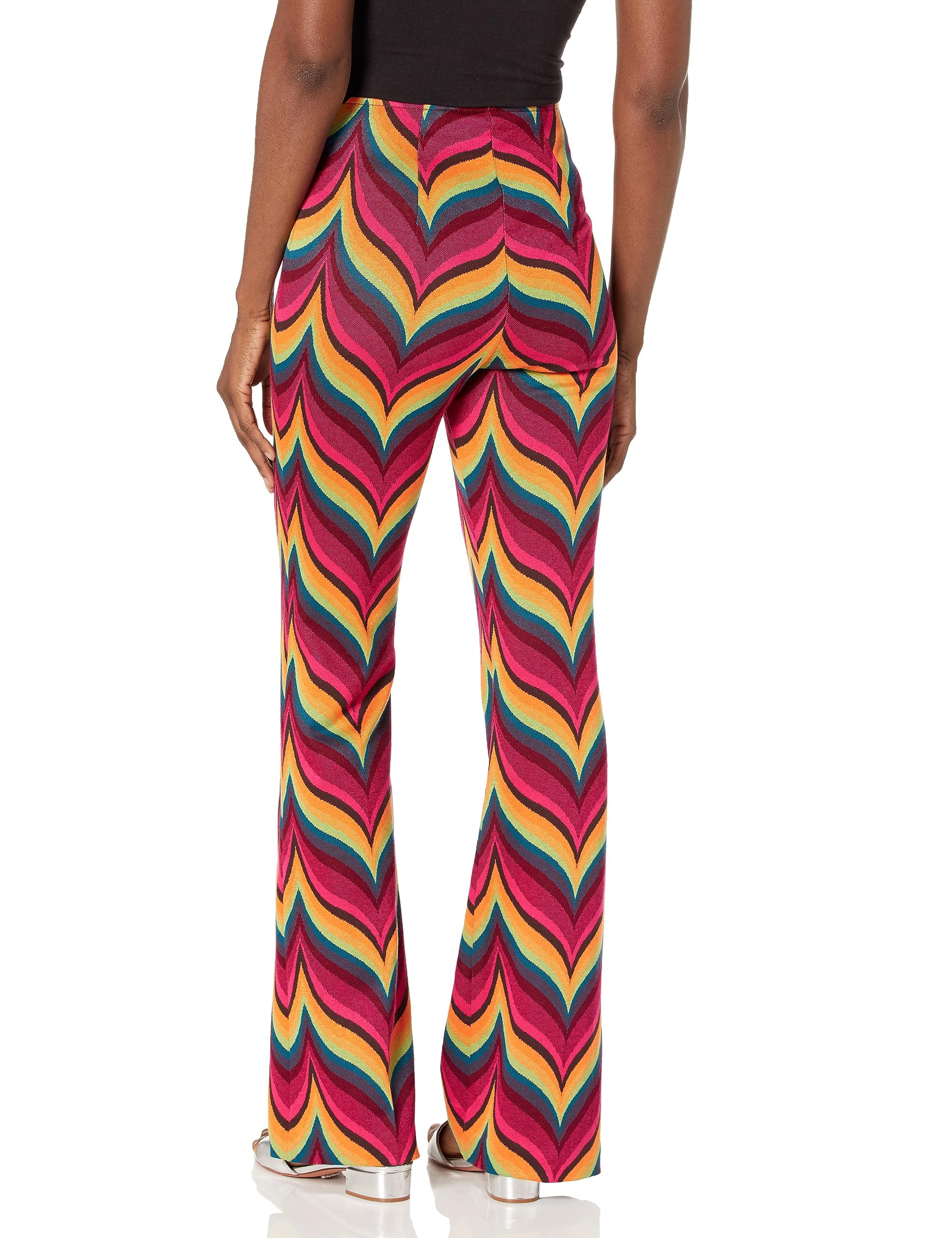 Trina Turk Women's Kick Flare Knit Pants - Comfortable Stretchy High Waist Trousers for Work, Travel & Casual Outfits | Plus Size Options Available