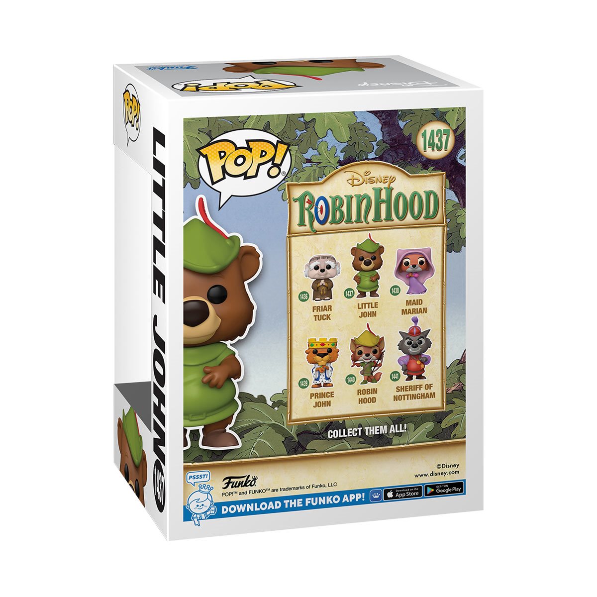 Disney Robin Hood Little John Funko Pop! Vinyl Figure #1437 - Collectible Toy for Disney Fans, Movie Lovers & Pop Culture Enthusiasts - Perfect for Display, Gifts & Home Decor