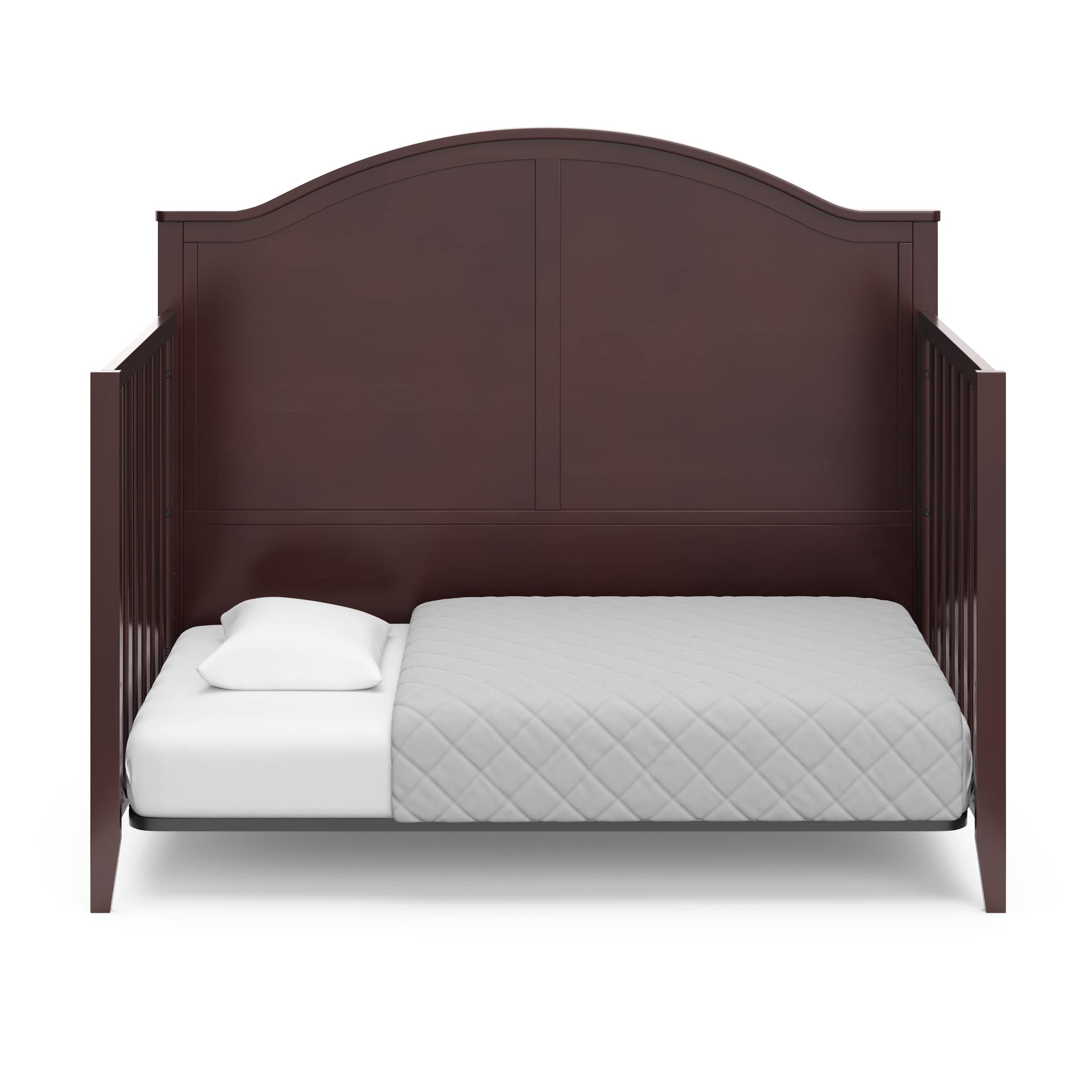 Graco Wilfred Convertible Crib & Mattress Set (Espresso) – GREENGUARD Gold Certified Baby Crib with Included Mattress | Safe Nursery Furniture for Newborns & Toddlers | Perfect for Modern Nurseries & Daycare Centers