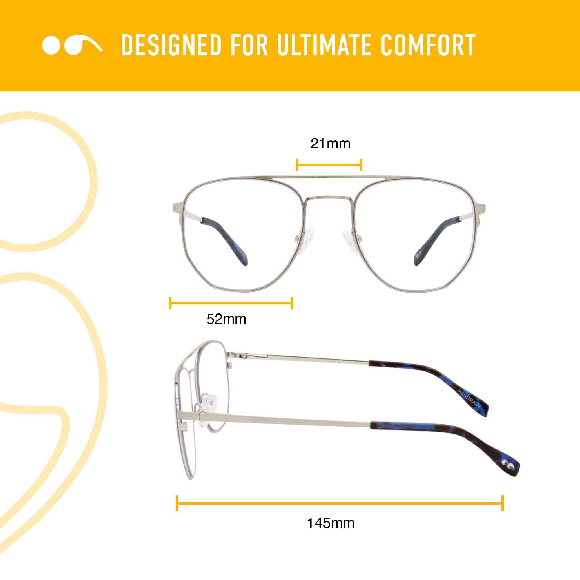 Scojo New York Federal Plaza Blue Light Blocking Reading Glasses - Handmade Anti-Scratch Computer Glasses for Women & Men - Perfect for Office Work, Screen Time & Night Reading