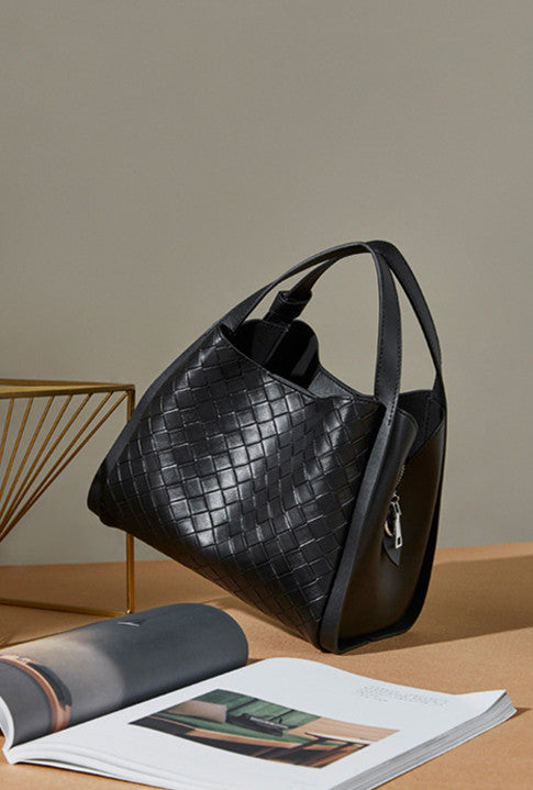 Stylish Woven Handbag with Adjustable & Detachable Straps - Perfect for Work, Travel & Everyday Use