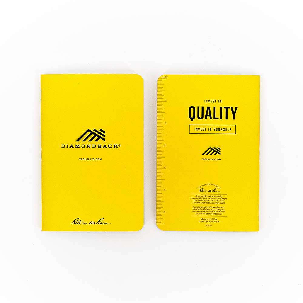 Diamondback DB X RITE IN THE RAIN Yellow Waterproof Notepad - All-Weather Writing Solution for Outdoor Adventures, Hiking & Field Work