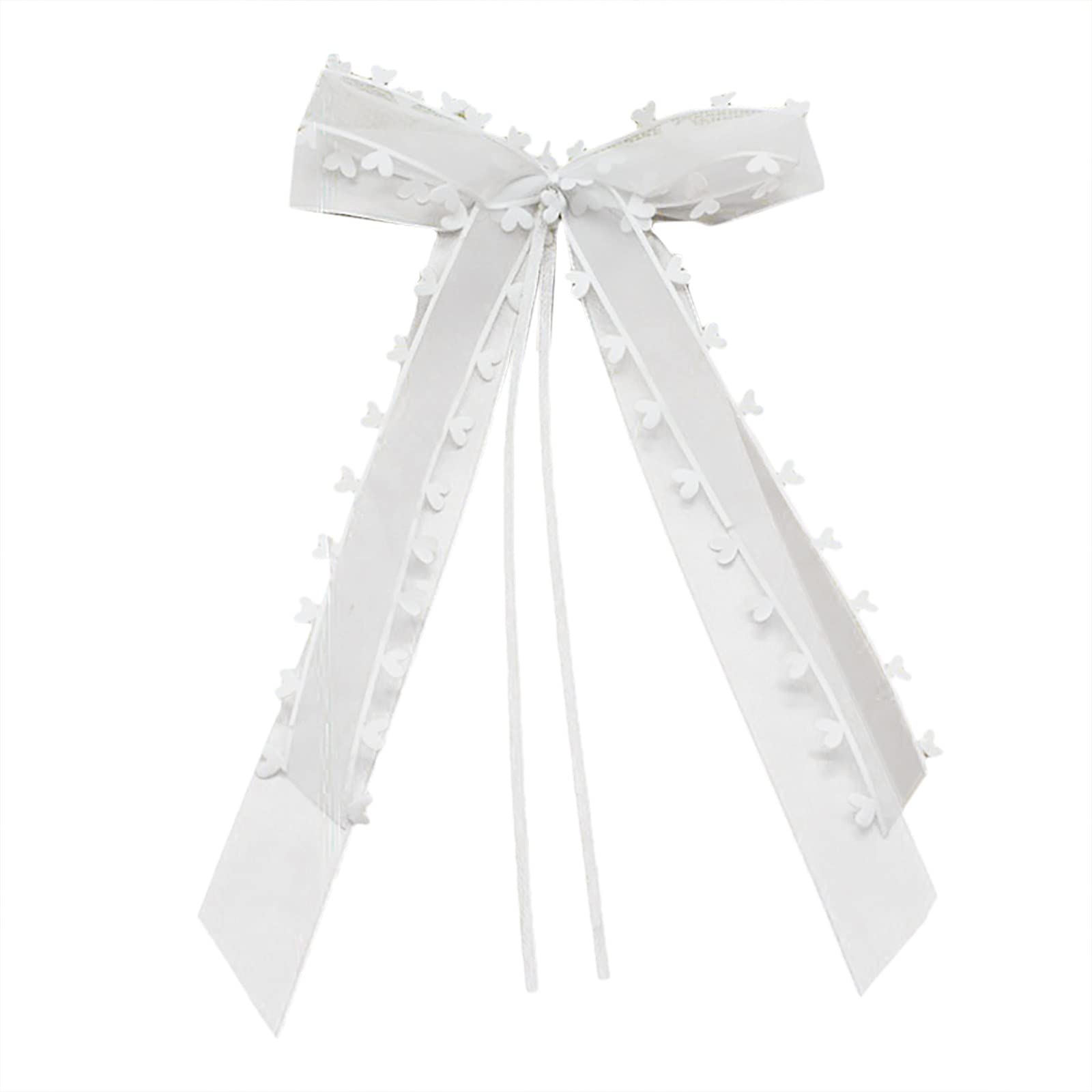 Wedding Bow Satin Ribbon 30PCS - White Decoration for Cars, Home & Christmas Decor