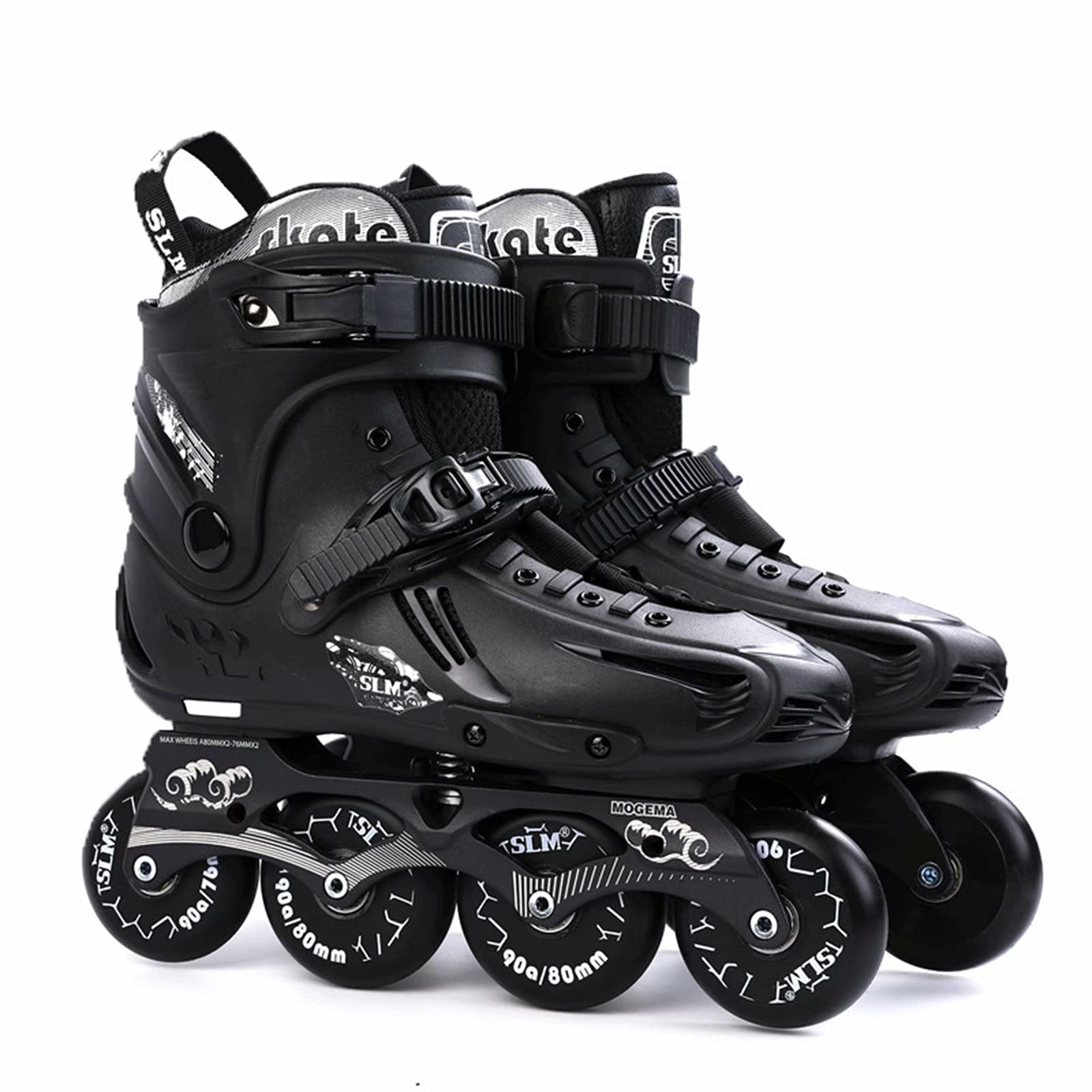 Men's & Women's Inline Skates - 4-Wheel Single Row Roller Skates for Adults & Kids | Black & Color Options | Perfect for Outdoor Fitness, Recreation & Birthday Gifts