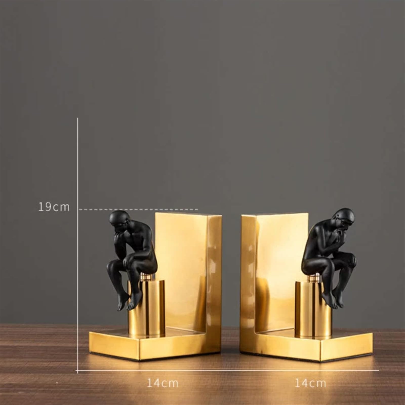 Stylish Bookends for Shelves - Decorative Bookends for Home, Office, School & Library | Heavy Duty Bookend Holders for Bedroom, Study & Desktop Organization - Perfect for Books, Albums & Collectibles Display