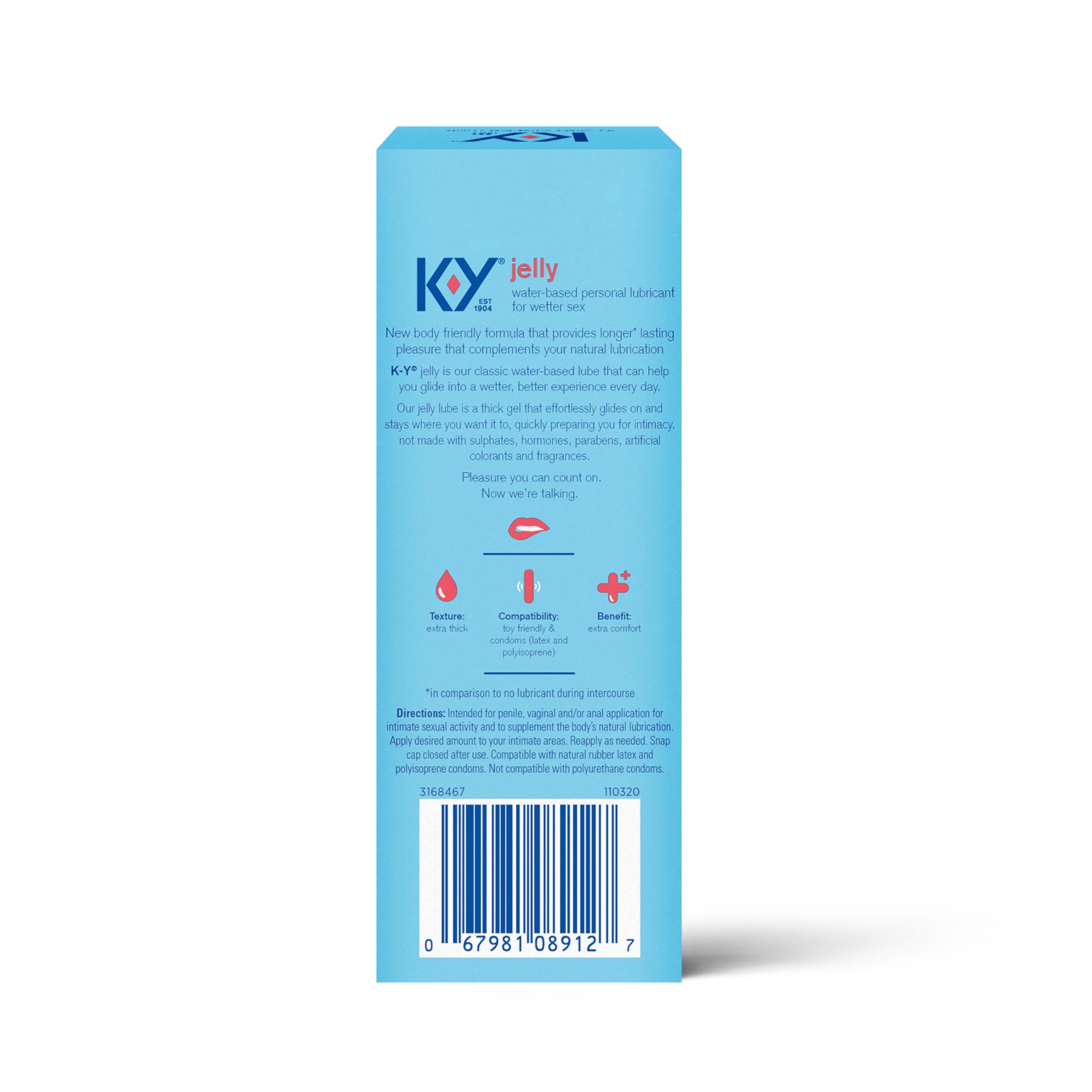 K-Y Jelly Water-Based Personal Lubricant for Sex & Anal Play – Non-Greasy, pH-Balanced, Condom & Toy Safe – 4 oz – Perfect for Couples, Solo Play & Enhanced Intimacy