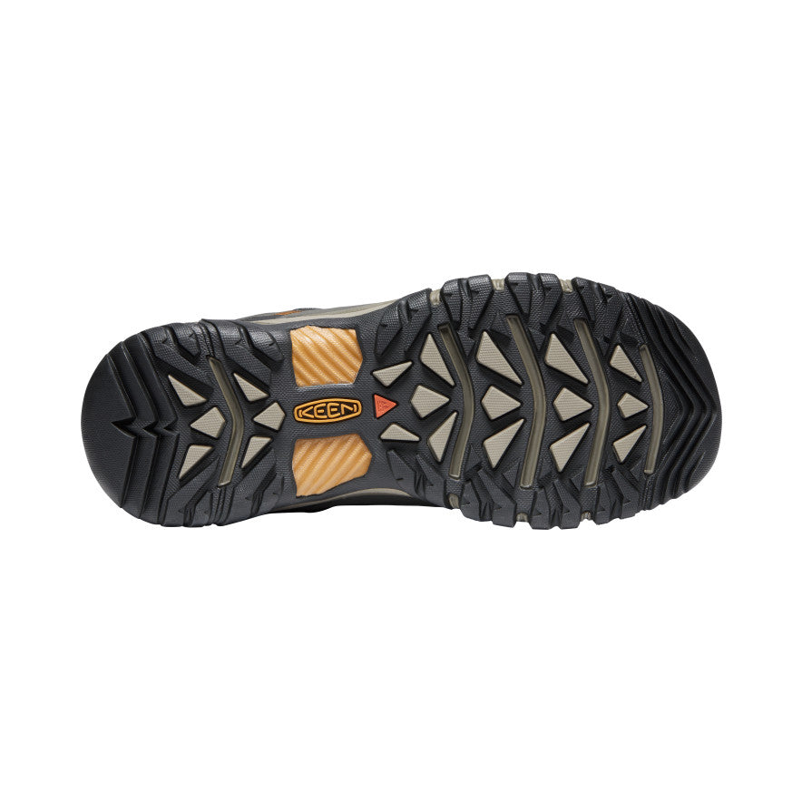 Men's KEEN Targhee III Waterproof Hiking Boots - Wide Mid Cut for Comfort & Support | Black Olive/Golden Brown | Perfect for Outdoor Adventures & Trail Hiking