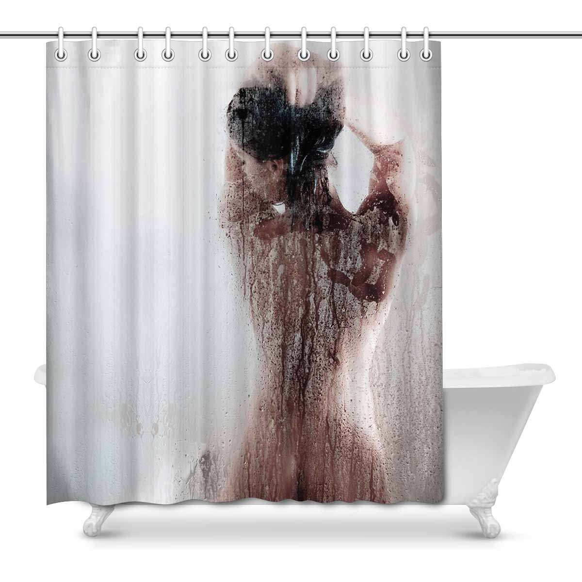 Stylish Waterproof Shower Curtain with Nude Art Print - 66x72 Inch Bathroom Decor Set with Hooks - Perfect for Modern Bathrooms & Spa-Like Retreats