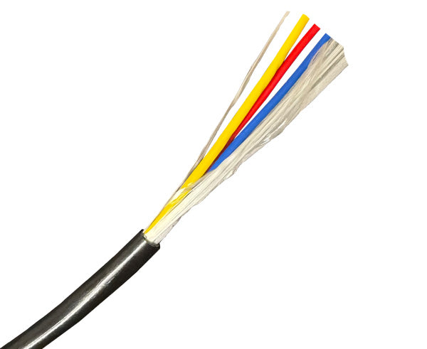 6 Strand Hybrid Fiber Optic Cable - Single Mode 9/125μm, Indoor/Outdoor Rated, OFNR Certified with 2x 14AWG Stranded Conductors - Perfect for Data Centers, Telecom Networks & Industrial Applications