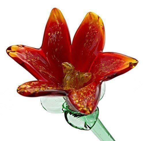 Red Glass Lily Flower - 20