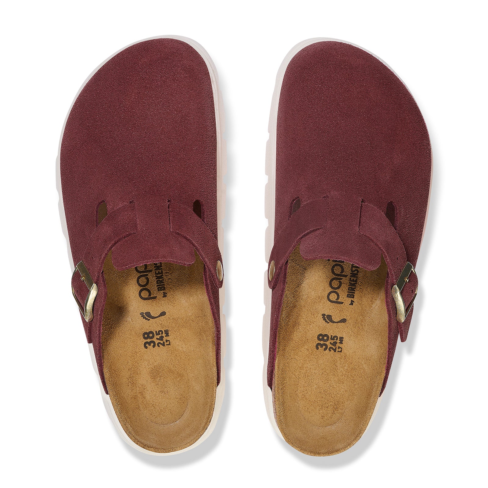 Birkenstock Boston Women's Chunky Narrow Clog - Berry Crush Suede | Comfortable Slip-On Shoes for Casual Wear, Home & Office