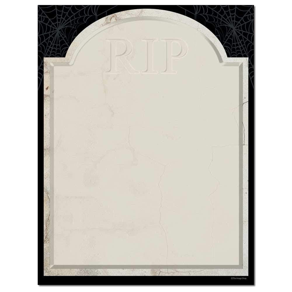 Tombstone Halloween Letterhead Paper - 100 Sheets for Laser & Inkjet Printers | Spooky Party Invitations, Haunted House Decor, and Themed Office Supplies