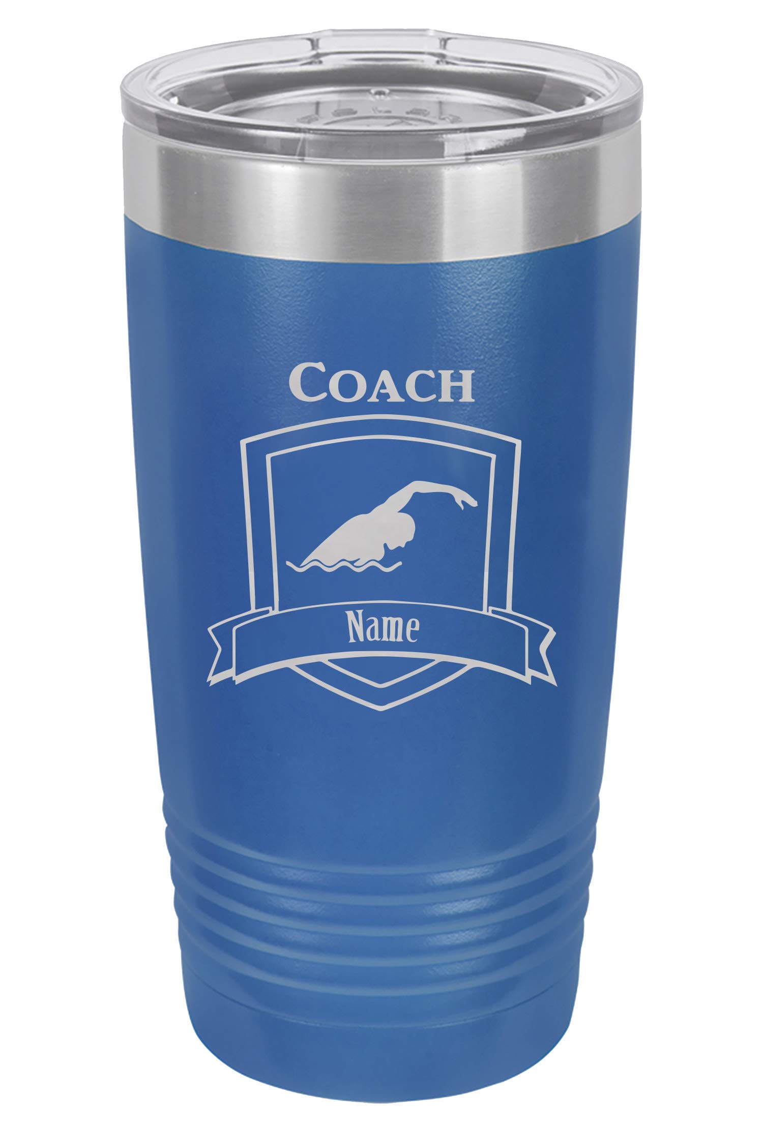 Personalized Swimming Coach Tumbler - Custom Insulated Water Bottle for Swim Instructors & Coaches - Perfect Gift for Swim Teachers, Team Coaches & Swimming Enthusiasts - Ideal for Poolside, Training Sessions & Competitions