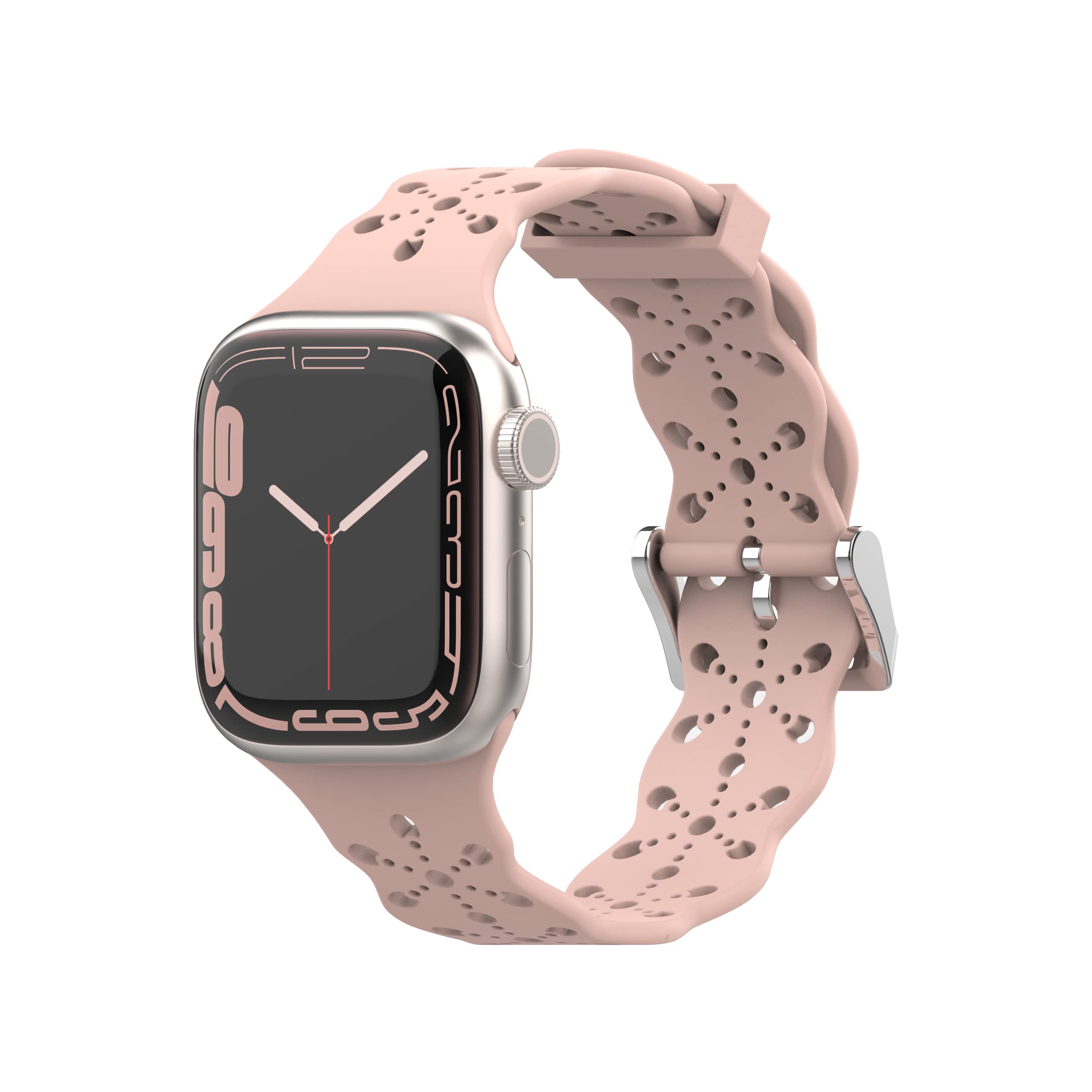 Premium Silicone Sport Watch Bands Compatible with Apple Watch 38mm 40mm 41mm 42mm 44mm 45mm - Replacement Strap for Series 7/6/5/4/3/2/1/SE - Durable & Comfortable Bracelet for Women & Men - Perfect for Workouts, Running & Everyday Wear