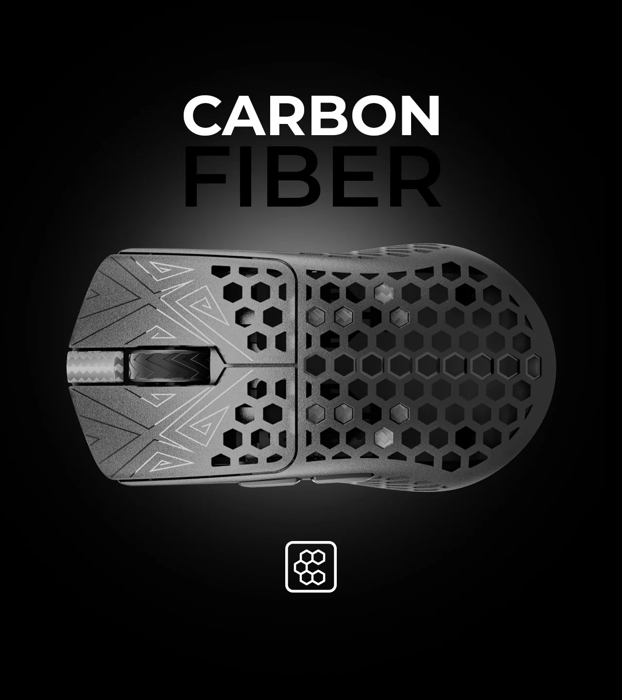 Arbiter Studio AKITSU 8K Wireless Gaming Mouse - Ultra Lightweight Carbon Fiber Design for PC, Mac, Laptop - Perfect for FPS, MOBA, Esports & Competitive Gaming
