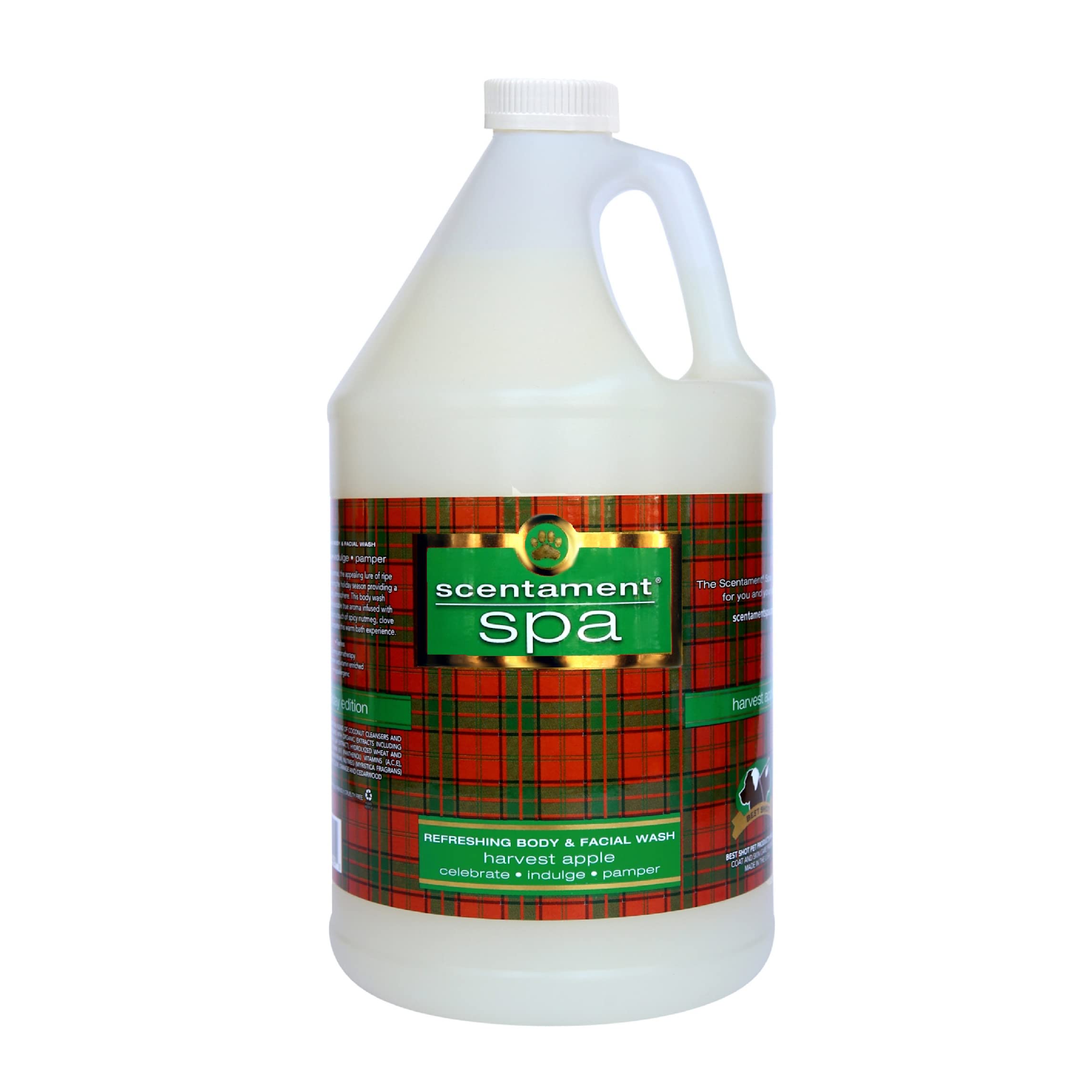 Best Shot Scentament Spa Seasonal Facial & Body Wash - Harvest Apple Scent, 1 Gallon | Hydrating Cleanser for Face & Body | Perfect for Spa Days, Seasonal Self-Care & Holiday Gifting