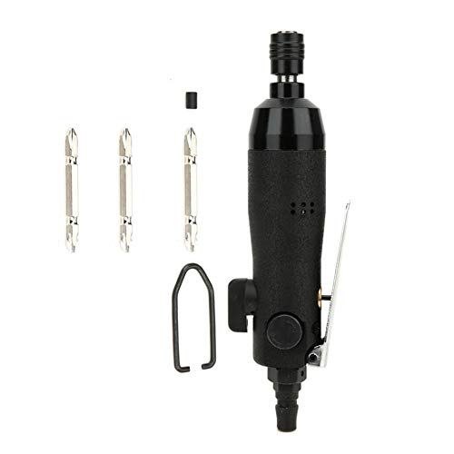 EVTSCAN YC-3015 5H Industrial Pneumatic Screwdriver - 9000RPM High Speed, Japanese Quick Connector, Double Hammer Structure, Energy Saving with 3 Bits Included - Perfect for Home Assembly, DIY Projects, and Professional Workshop Use