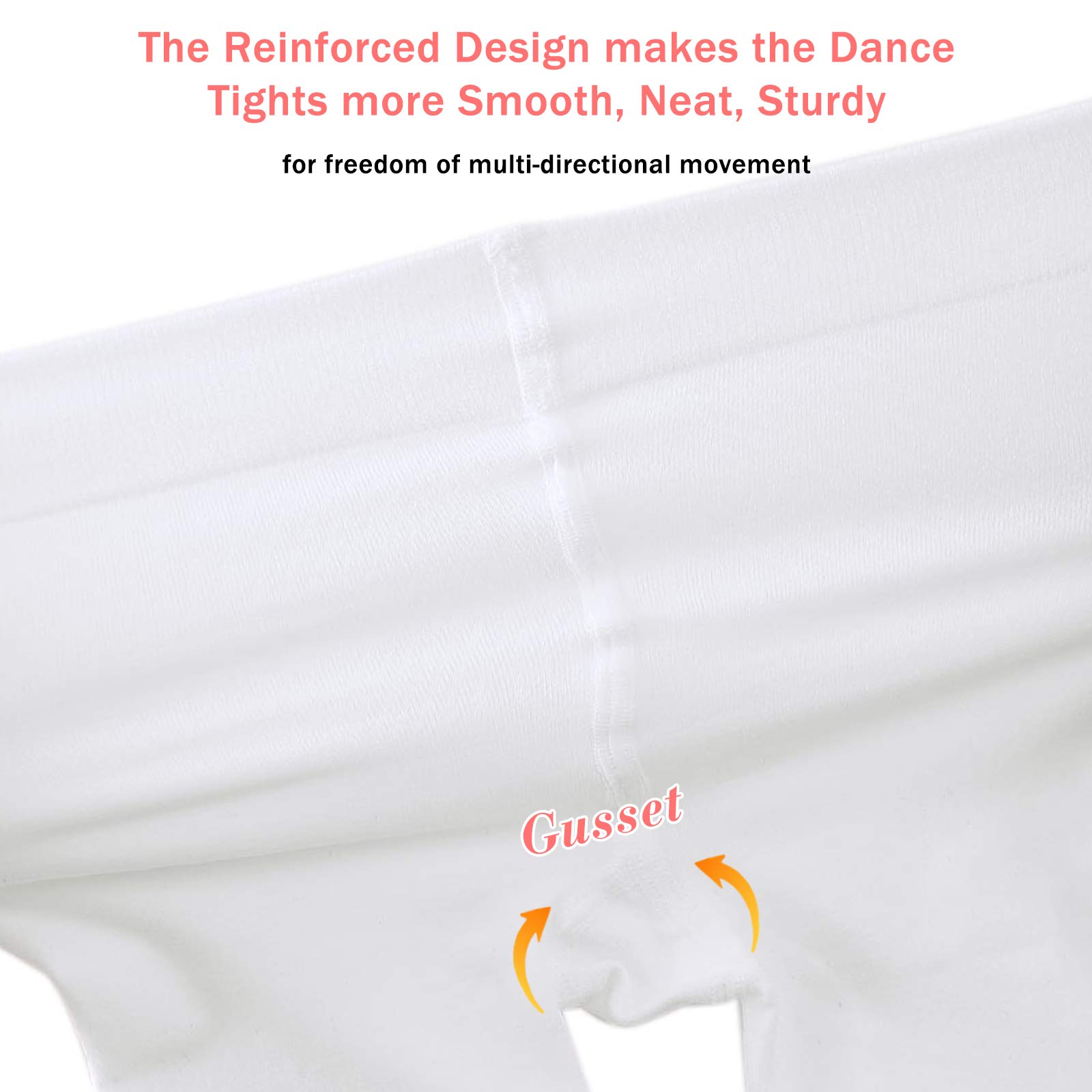 Girls Dance Tights for Ballet Jazz Contemporary - Kids Highly Elastic Footed Dance Tights Ultra Soft Professional Tights for Performances, Recitals & Dance Classes