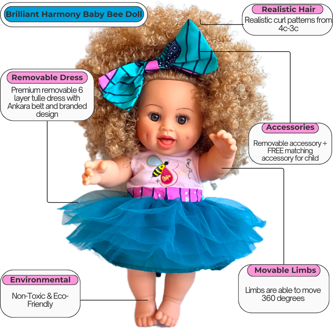 Sweet Joy Baby Bee Doll - Adorable Plush Toy for Kids, Perfect for Cuddling, Playtime & Nursery Decor | Great Gift for Birthdays & Baby Showers