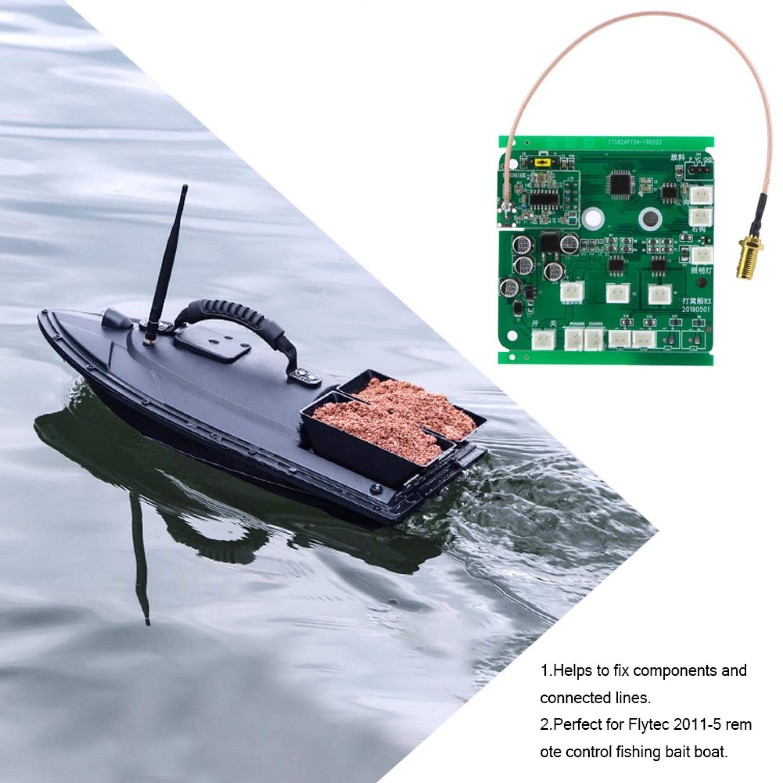 Lightweight RC Boat PCB - Durable Portable Printed Circuit Board for Remote Control Fishing Bait Boat | Perfect for RC Hobbyists & Fishing Enthusiasts