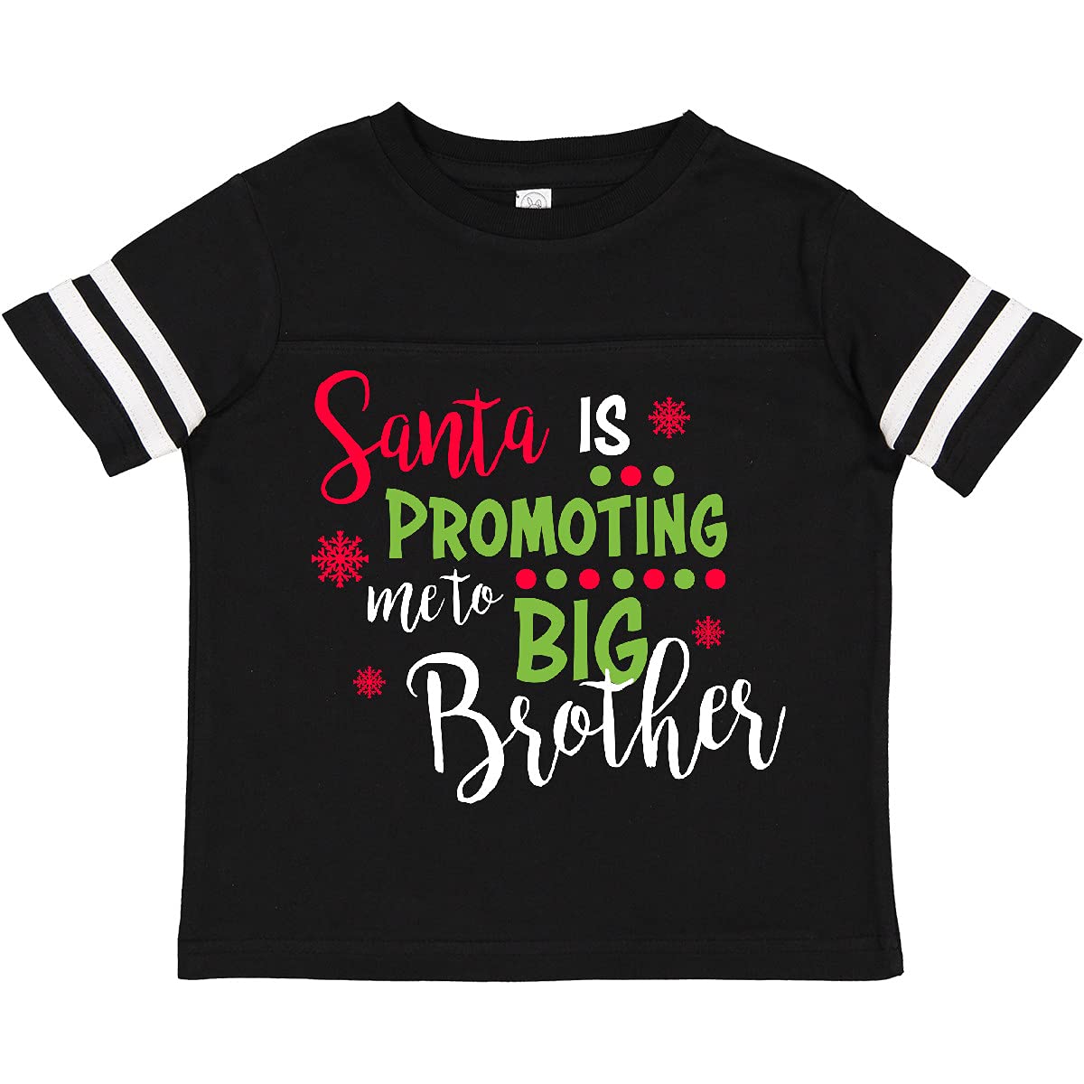 Inktastic Santa Promotes Me to Big Brother Toddler T-Shirt - Cute Christmas Sibling Announcement Outfit for Toddlers