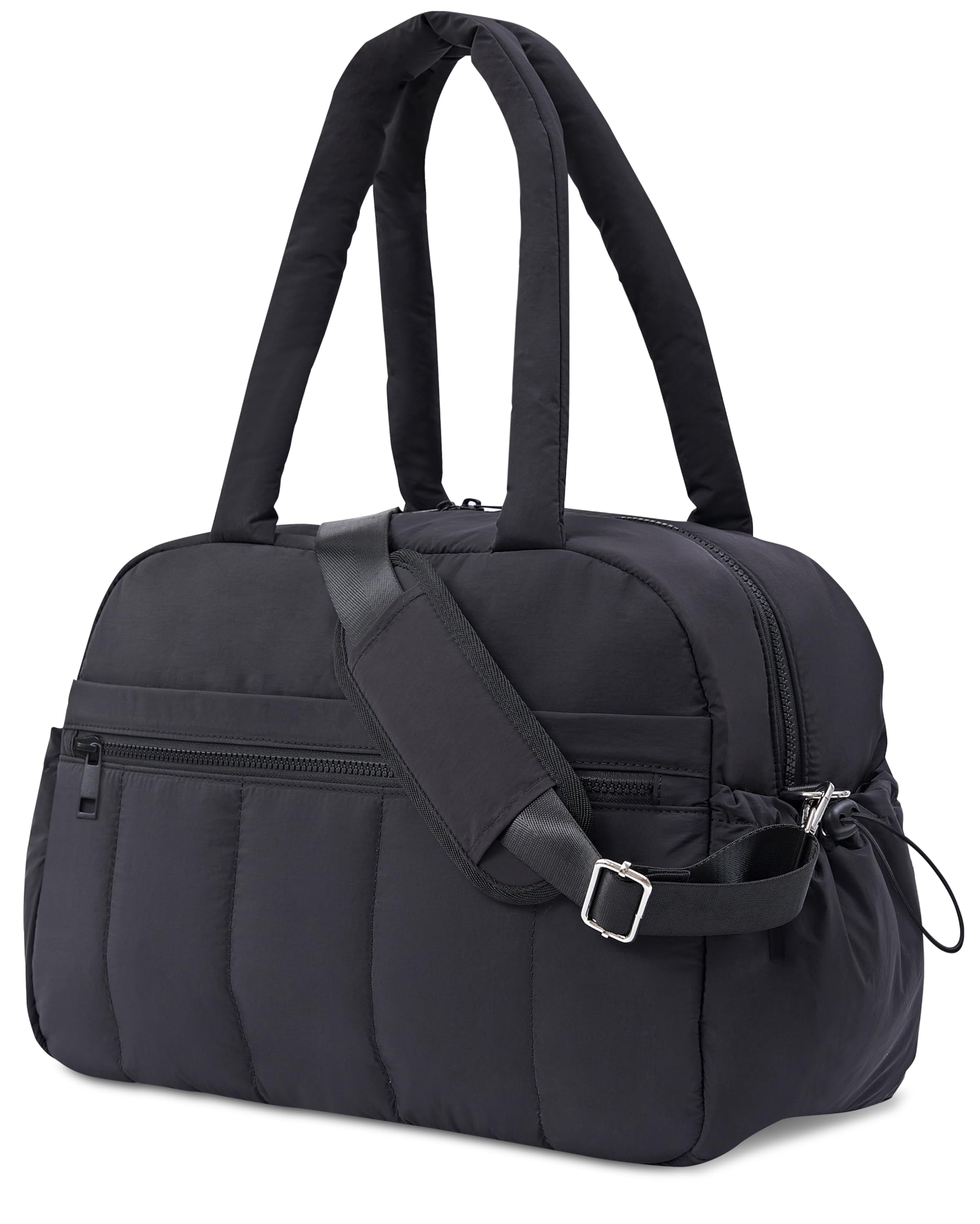 Puffer Duffle Bag for Women - Lightweight Weekender Travel Bag with Laptop Compartment & Wet Pocket, Perfect for Gym, Hospital Delivery & Airplane Carry-On | Great for Workouts, Maternity Trips & Weekend Getaways