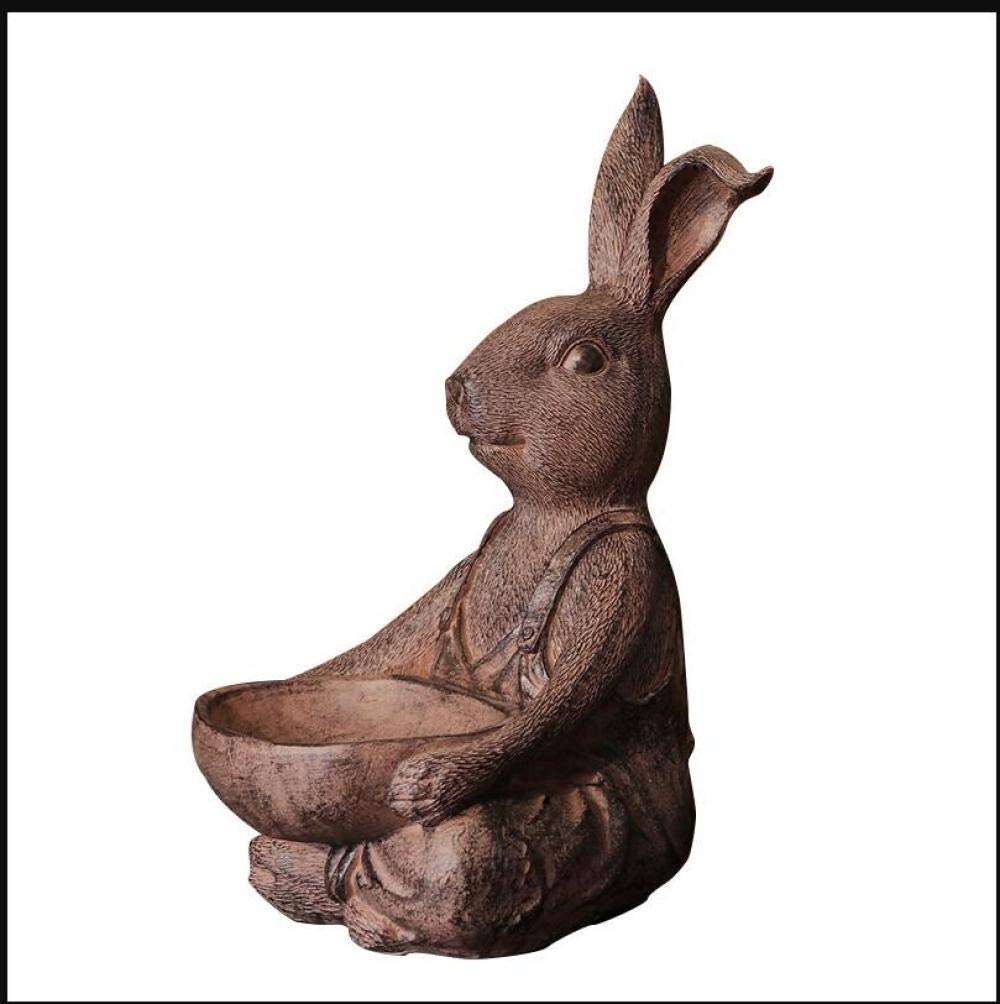 Cute Resin Rabbit Vase Pot - American Home & Garden Decor for Desk, Succulent Plants, Outdoor & Indoor Decoration | Perfect for Living Room, Office, and Patio Decor