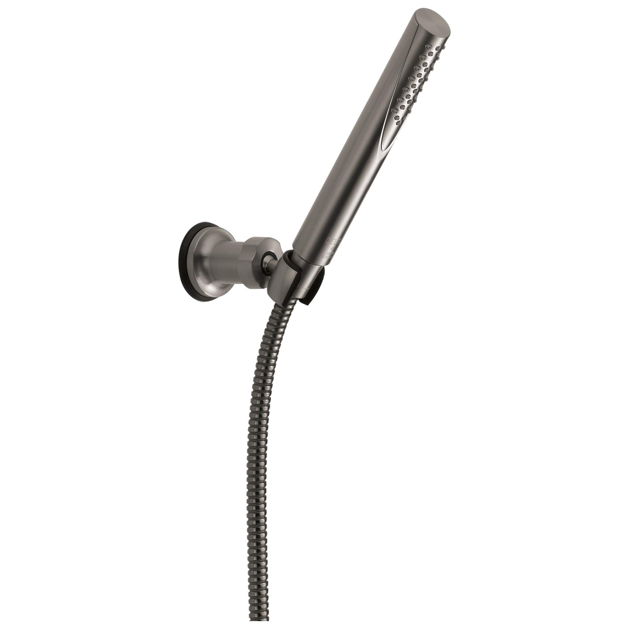Delta Faucet Trinsic Single Spray Wall-Mount Hand Shower with Hose - Black Stainless Steel Handheld Shower Head (Model 55085-KS) for Bathroom, Spa, and Relaxing Shower Experience