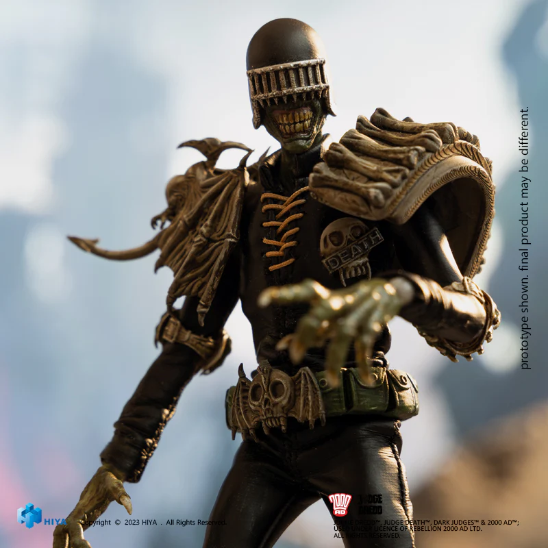 HIYA 6-inch 1/12 Scale Judge Dredd & Judge Death Action Figure Set - Premium Collectible for Superhero Fans | Perfect for Display, Photography, and 1/12 Scale Dioramas