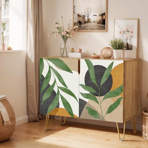 Forest Plant & Geometric Sphere Circles