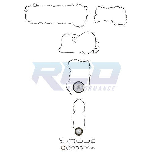 Fel Pro 6.7L Power Stroke 2011-2014 Lower End Conversion Gasket Set - Compatible with Ford Diesel Engines, Perfect for Engine Rebuilds & Performance Upgrades