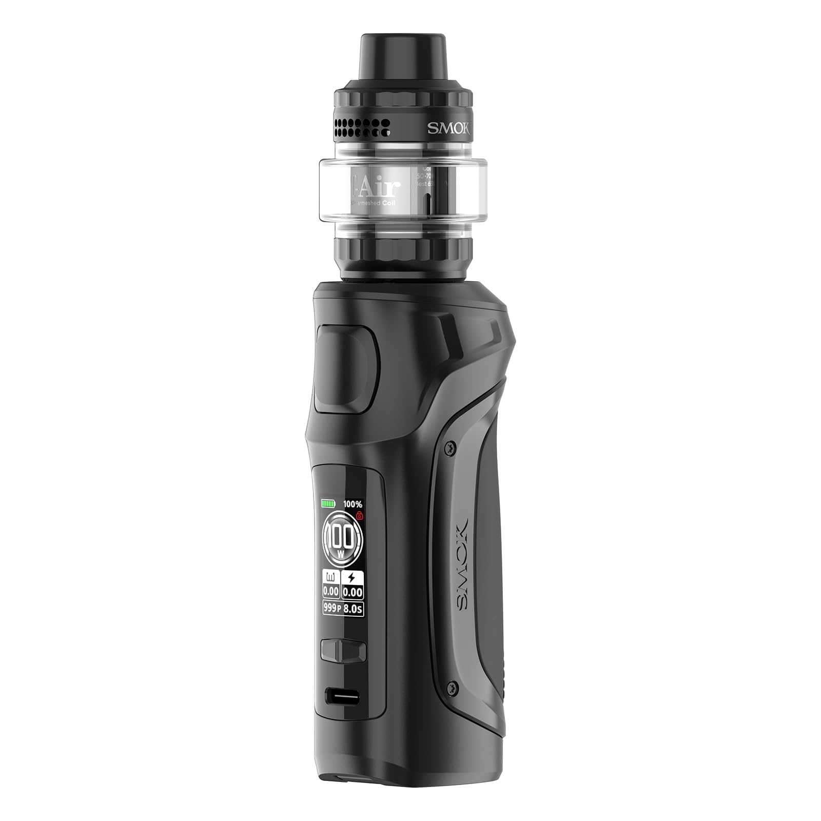SMOK Mag Solo 100W Vape Kit - External Battery (21700/18650 Not Included) - 5ml T-Air SubTank with Top Airflow & Top Fill - Waterproof Design - 0.96