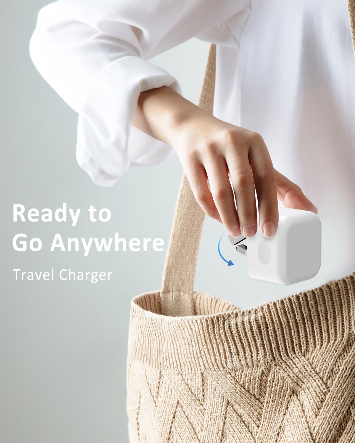 20W USB C Fast Charger Plug - PD Wall Charger Adapter for iPhone 15/16/Pro/Max, Galaxy S24/S23 - Foldable Type C Charger with Fast Charging Cable | Perfect for Travel, Home & Office Use